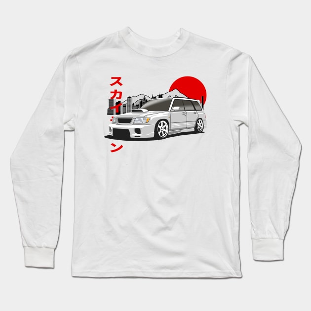 Subaru Forester SF Japanese Retro Style Long Sleeve T-Shirt by Rebellion Store